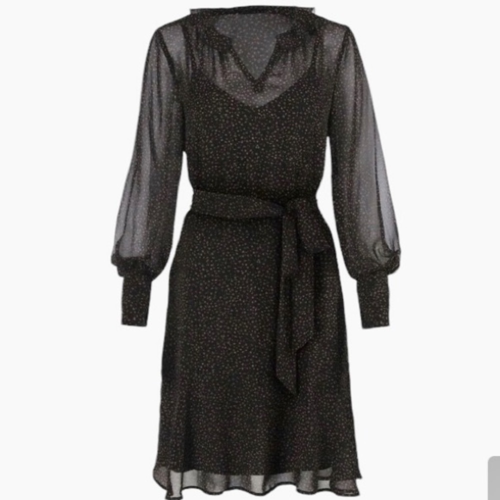 Cabi New NWT Prowl Dress #4055 Black Dress w/Belt‎ size Small